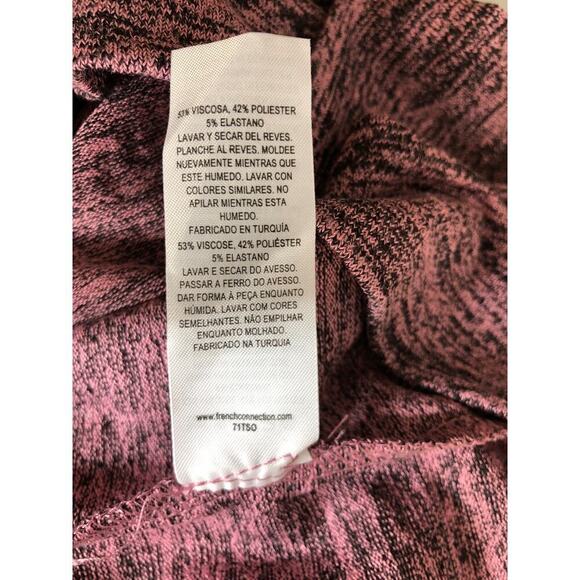 French Connection Sweeter Sweater Dress Long Sleeve Bodycon Mini Rose Bloom M - Picture 8 of 9